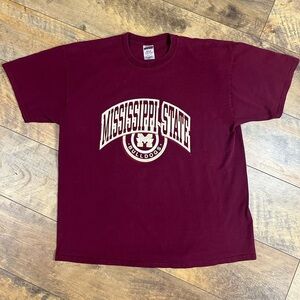 Mississippi State Bulldogs Maroon T-Shirt, Men’s Size XL